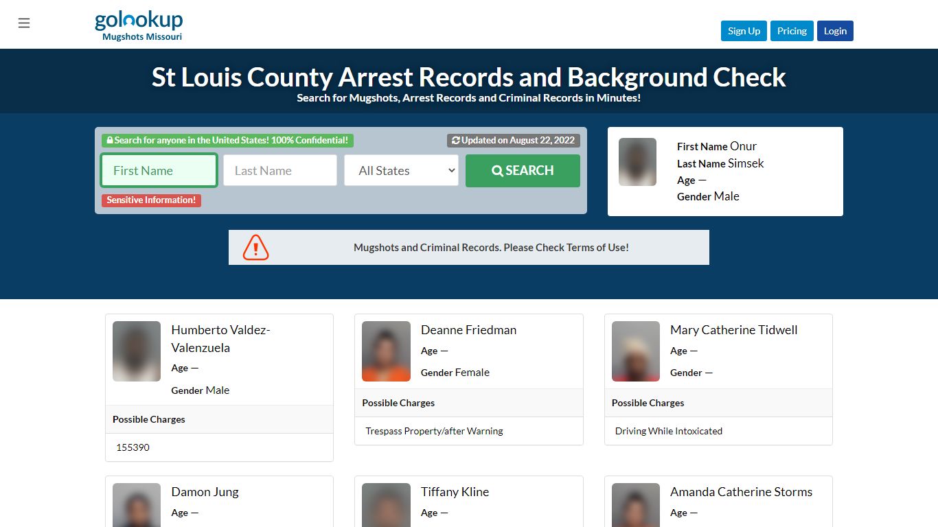 St Louis County Mugshots, St Louis County Arrest Records - GoLookUp